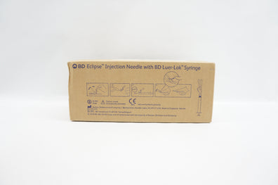 BD 305789 Eclipse Injection Ndle With Luer-Lok Syringe 1ml 27G x 1/2 - Box of 50